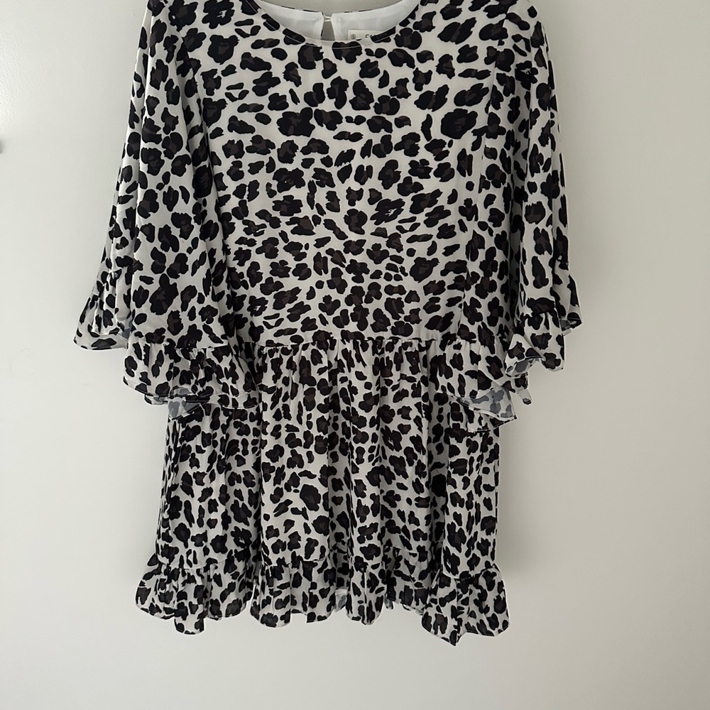 Black and White Animal Print Dress